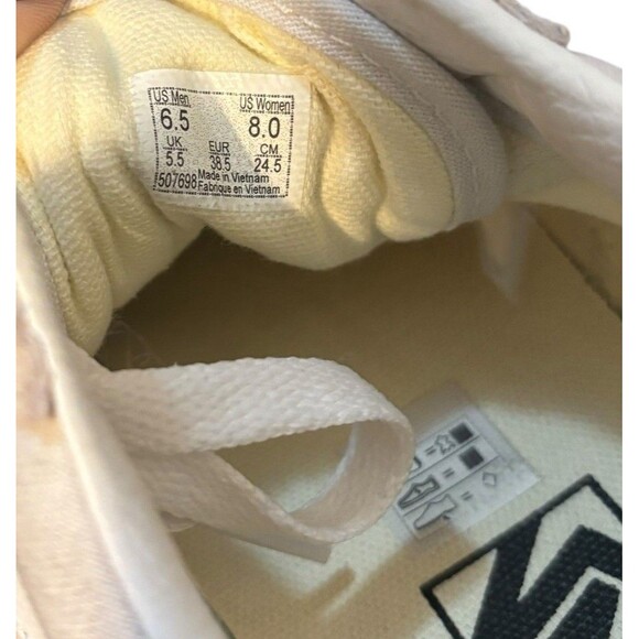 Vans Old School Cream Beige Off White Skater Sneaker Shoes Women Size 8 Men 6.5 - Picture 7 of 8